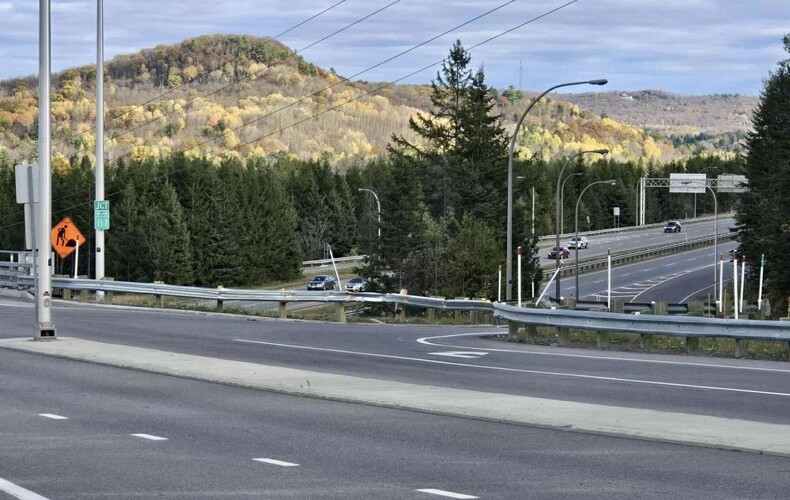 Réaménagement partiel de la bretelle d'entrée vers l'autoroute 15 Sud
