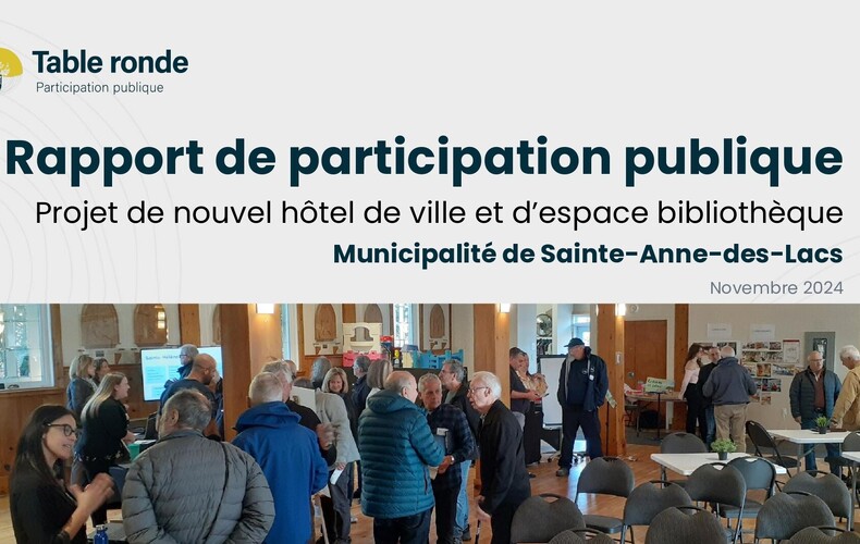 Rapport de consultation sur le projet d'hôtel de ville et d'espace bibliothèque