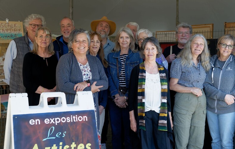 L'exposition des Artistes des Lacs et la vente des livres usagées de la Bibliothèque